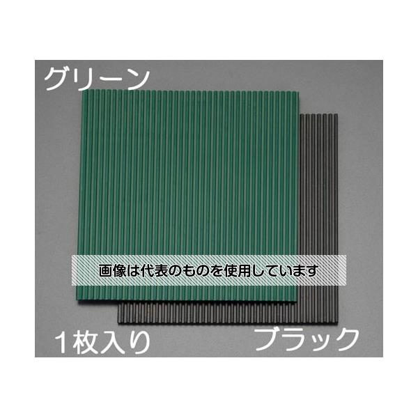 エスコ 100x100x3.0mm ゴム板(筋入/緑) EA997XC-101 入数：1枚 1