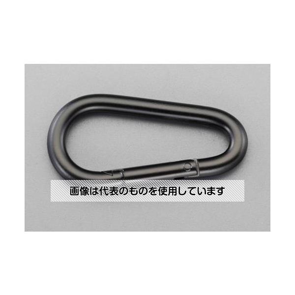 エスコ 80x11.0mm スナップフック(スチール製/黒) EA638JP-103 入数：1個