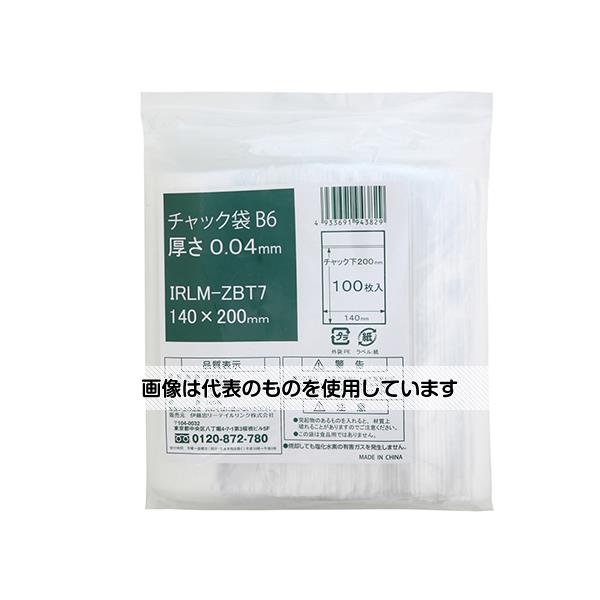 伊藤忠リーテイルリンク チャック袋 B6 140X200mm 1ケース(100枚×50袋入) IRLM-ZBT7 入数：1ケース(100枚×50袋入)