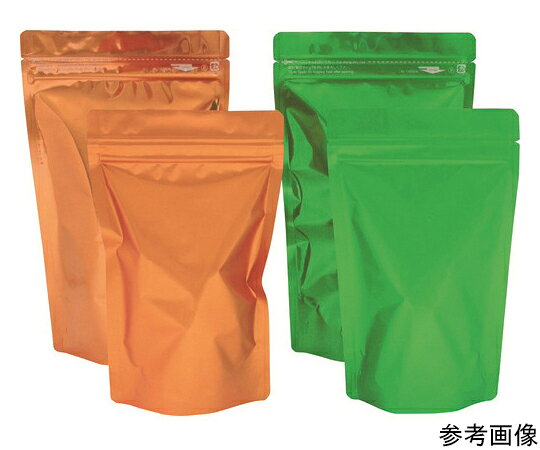 セミプロDIY店ファーストの生産日本社（セイニチ） 「ラミジップ」 アルミカラースタンドタイプ 緑 200×140+41(50枚入) AL-1420GR 入数：1袋(50枚入)｜アングル2