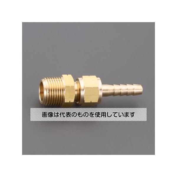【アズワン AS ONE】実験室設備 工具類 工具その他 ●※適合ホース内径はホース材質により多少誤差が生じます。 商品の仕様 ●使用圧力：3.45MPa以下 ●使用温度：-50〜150℃ ●全長(mm)：59 ●ねじ径(R)：1／4"(PT) ●タケノコ外径(mm)：7 ●タケノコ内径(mm)：4 ●本体六角対辺(mm)：14 ●ナット六角対辺(mm)：16 ●適合ホース内径※：6mm ●重量(g)：36 ●材質：C3604(cd75ppm以下) ●RoHS指令相当品 【※ご注意ください】商品は代表の画像を使用しています。