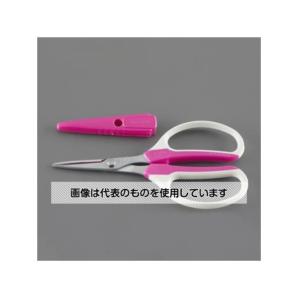アズワン(AS ONE) 160mm はさみ・万能(キャップ付・ピンク) EA540CW-16 入数：1丁