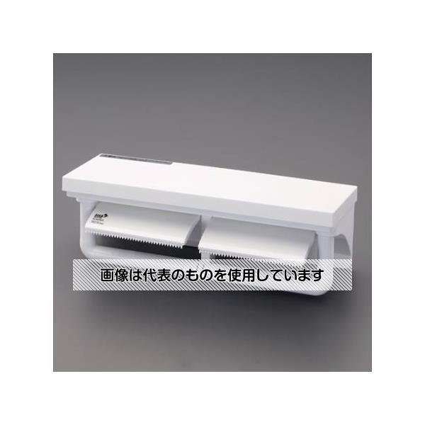 アズワン(AS ONE) ワンハンド/トイレットペーパーホルダー(棚付/2連) EA638LD-32 入数：1個