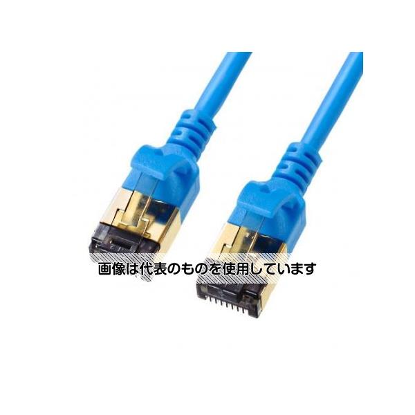 アズワン(AS ONE) 2 m LANケーブル(CAT8/スリム/ScTPタイプ/ブルー) EA764BB-474 入数：1本