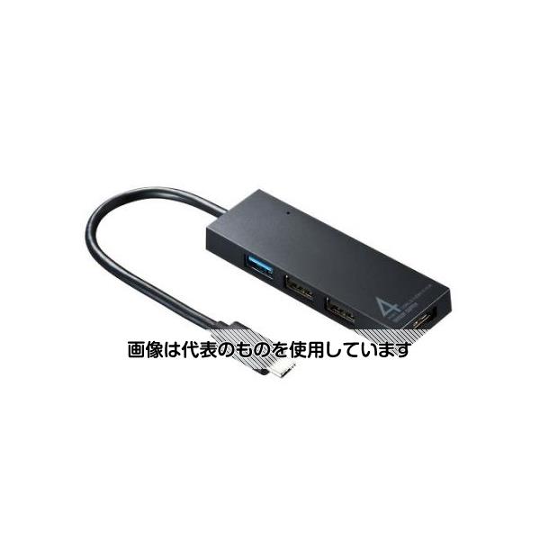 サンワサプライ [3+1ポート] USB Type-C コンボハブ(ブラック) EA764AD-66 入数：1個