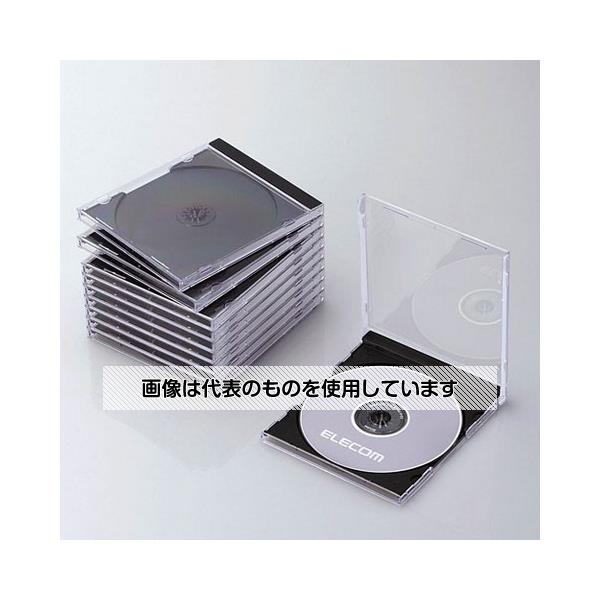 エスコ CD/DVD用 プラスチックケース(ブラック/10枚) EA759GR-10A 入数：1pk