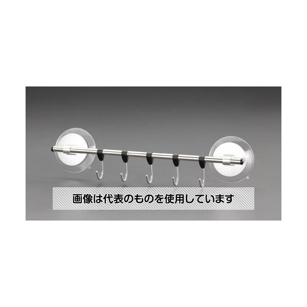 エスコ 372x 43x 83mm 5連フック(吸盤式/ステンレス製) EA638LA-118 入数：1個