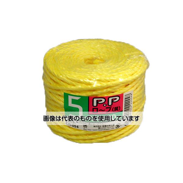 宮島化学工業 PPロープ 黄 5mm×80m CR054 入数：1巻 1