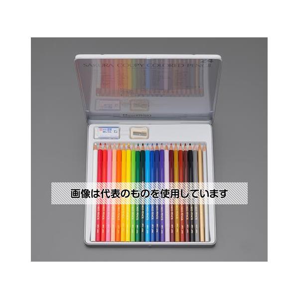 アズワン(AS ONE) 24色 クーピー色鉛筆セット EA765MV-252 入数：1組