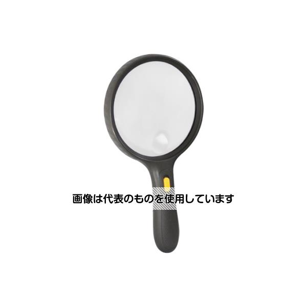 【アズワン AS ONE】実験室設備 工具類 工具、道具 ●手持ちでレンズが大きく見やすいです ●LEDライト付で暗い所でも良く見えます 商品の仕様 ●レンズ径：約130mm ●材質：アクリルレンズ ●倍率：1.5倍(小玉4倍) ●LEDライト付単四電池4本(別売り) 【※ご注意ください】商品は代表の画像を使用しています。