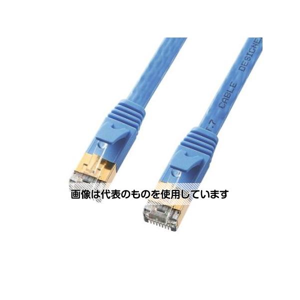 アズワン(AS ONE) 1 m フラットLANケーブル(CAT7/ブルー) EA764BB-148 入数：1個