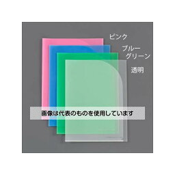 ライオン事務器 A4/310x220mm クリアーホルダー(緑/10冊) EA762CC-13 入数：1箱(10冊入)