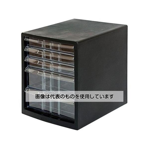 アズワン(AS ONE) 278x350x345mm/浅3・深2段 レターケース(黒) EA954JD-53 入数：1台