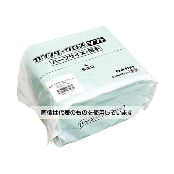 パックスタイル PSカウンタークロスソフトハーフサイズ薄手 グリーン 1500枚入 535809 入数：1袋(100枚×15袋入)