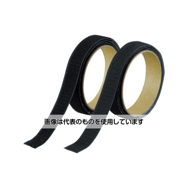 トラスコ中山 マジックテープセット強粘着20mm×1m黒(1巻=1セット) TMSD-20-BK 入数：1組／セット