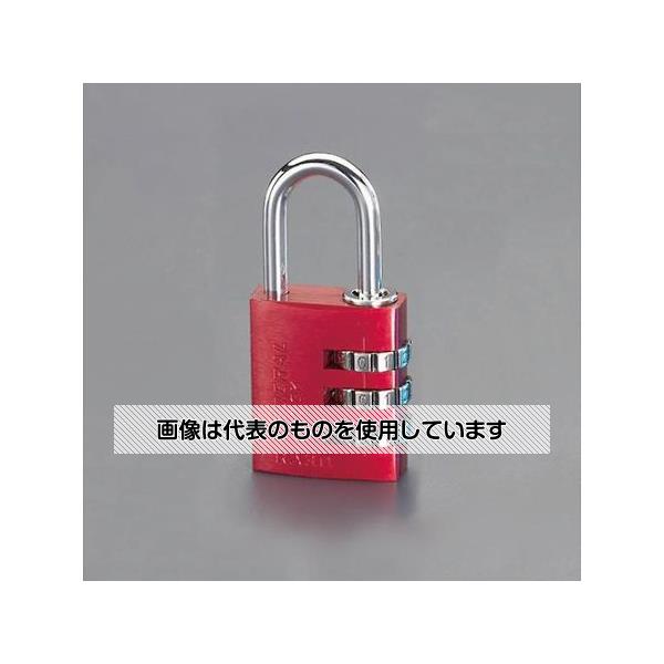 エスコ 30mm ダイアル錠(レッド) EA983S-101 入数：1個