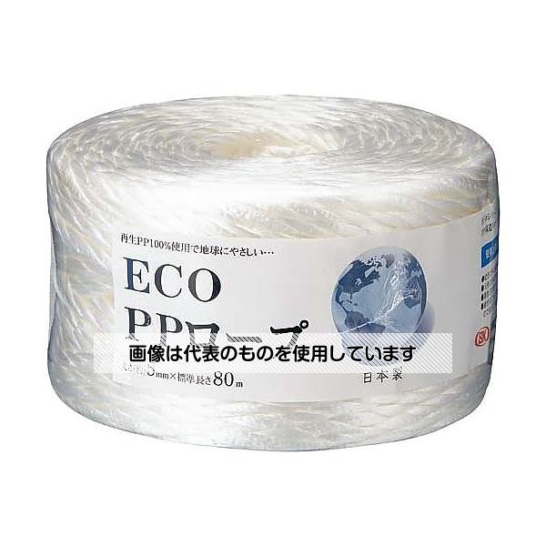 信越工業 エコシリーズPP荷造りロープ 5mm×80m 1巻 CR-2108 入数：1巻