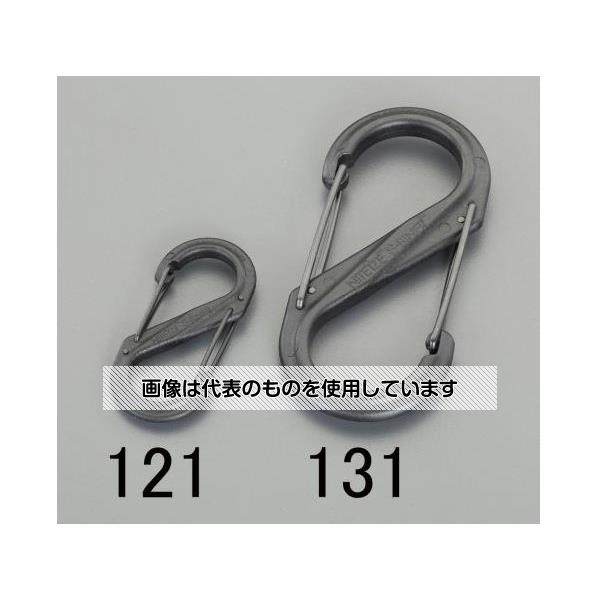 エスコ 52x24mm Sカンスナップフック(黒) EA638AD-121 入数：1個