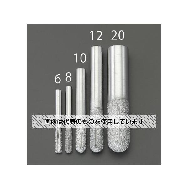 エスコ 8mm ダイヤモンドルーター(複合材用/先丸) EA827ES-8 入数：1本