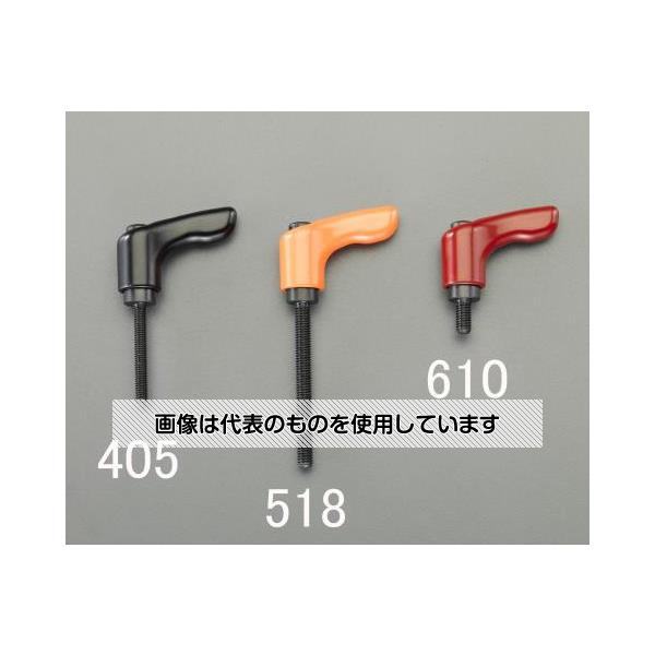 エスコ M4x10mm 雄ねじミニクランプレバー(レッド) EA948CB-601 入数：1個