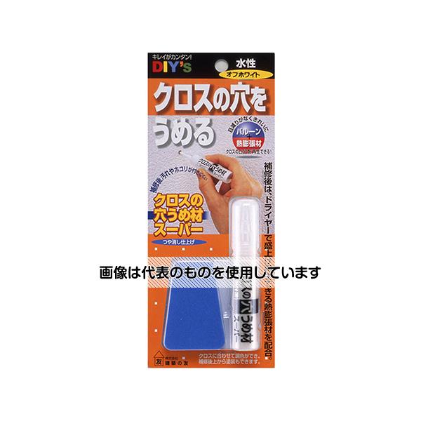 【アズワン AS ONE】実験室設備 工具類 工具、道具 ●クロスのピン穴補修に！ピン穴に注入するだけ簡単。仕上がりキレイ ●クロスや壁にできた小さな穴をワンタッチで補修できます。 ●クロス壁やしっくい壁にできた釘やピンの抜き穴を簡単に補修できます。 ●バルーン材配合の為、目減りが少なく目立ちません。 ●熱膨張剤配合の為、施工乾燥後(表面10分で乾燥・気温20℃)ドライヤーで温めますとより自然な膨らみの凸凹が再生できます。(70℃以上で膨らみます。5倍発砲) ●水性で火気及び毒性の心配はありません。 ●施工後の塗装も可能です。(24時間以降) ●施工後は、汚れやホコリが付きにくく、仕上がりはきれいなツヤ消しです。 ●クロス・壁紙の補修に ●完全乾燥後はゴム程度の硬さになりますので、うめた箇所に再びピンやネジを使用することはできません。 ●中栓を外す時、ボトルに圧力をかけないように十分注意して下さい。(中栓が飛んだり、中身が飛び出し周囲に付着する恐れがあり危険です。) ●使用後は、ノズルをきれいに拭いてから中栓、キャップをして保管して下さい。 ●手や服に付いた時は、すぐに拭き取り水洗いして下さい。 ●次回使用時にノズルの先が硬化している場合は、ノズルをはずし、細いものでノズルの先端から硬化した部分を押し出して下さい。 ●発泡後はもとの色より薄くなります。 ●直射日光を避け、0℃以上で保管して下さい。 ●幼児の手の届かないところへ保管して下さい。 商品の仕様 ●色：オフホワイト ●内容量：10mL ●サイズ：W15×L95×H15mm ●材質：アクリル樹脂、ケイ酸化合物、顔料、熱膨張剤、水 ●付属品：スポンジヘラ ●JANコード：4936068403100 【※ご注意ください】商品は代表の画像を使用しています。