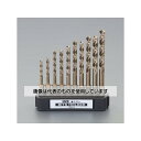 エスコ 3.0-6.5mm10本組ステンレス用ドリル(CO-HSS/六角軸 EA824BY-10 入数:1セット