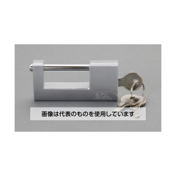 エスコ 100mm 倉庫錠(アルミ製 同一キー) EA983TD-4 入数：1個