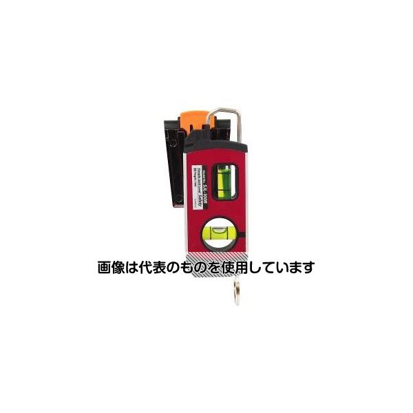 【アズワン AS ONE】実験室設備 工具類 工具、道具 ●水平、垂直の測定、足場作りなどに。 ●強力磁石付だから吸着させたままハンマーで微調整しても落下しないです。 ●落下防止用にカラビナフック＆ロープ用リング付です。 ●ワンタッチで着脱可能なベルト取付用ホルダを付属しています。 ●簡易測定用の360°気泡管付です。 ●気泡管下に蓄光テープ付で暗い場所での使用に便利です。 ●V溝付測定面でパイプなど丸物の測定ができます。 商品の仕様 ●気泡管種類：アクリル気泡管 ●感度(mm/m=°)：0.5=0.0286 ●精度(mm/m=°)：±1.5=±0.0859以内 ●マグネット：有 ●マグネット数(個)：1 ●気泡管カラー：緑 ●本体カラー：真紅 ●材質：本体/ABS、フック/ステンレス、リング/スチール、ホルダ/ABS、磁石/ネオジム磁石 ●本体質量：100g ●本体寸法：幅/126mm、本体高さ/47mm、本体奥行/28mm ●※本体寸法、質量は、ホルダを含みません。 ●使用条件：最大取付可能ベルトサイズ(mm)：幅50×厚み7 【※ご注意ください】商品は代表の画像を使用しています。