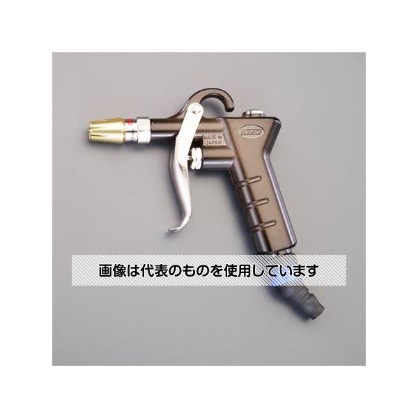 【アズワン AS ONE】実験室設備 工具類 工具、道具 ●従来のエアーガンを利用し、最大限に通路を確保し圧力損失を低減。 ●精悍なブラックフィニッシュボディで手にもフィットし、グリップも感度も良好。 ●ノズル先端面の円周オリフィスからの高速ストリームは力強いインパクトを実現。 商品の仕様 ●使用圧力：1.0MPa ●ノズル口径：φ1.3×8mm ●ノズル穴径：ノズル外径φ17mm ●ノズル長：38mm ●エアー吐出量：263L/min(0.4MPa) ●材質：アルミダイカスト・真鍮・鉄、ゴム 他 ●プラグ付 ●ノズル取付ねじ：G1/8" 【※ご注意ください】商品は代表の画像を使用しています。