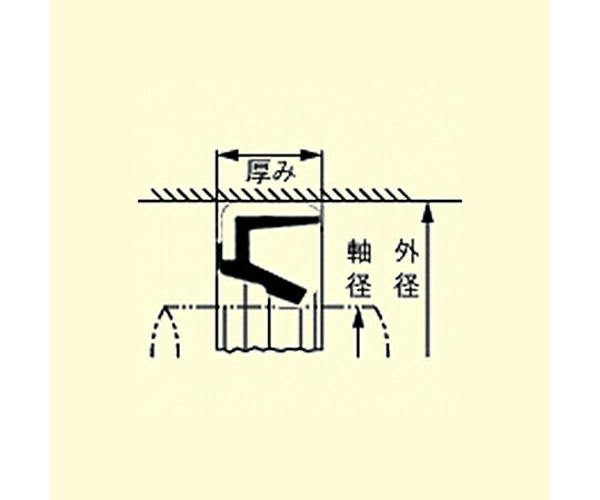アズワン(AS ONE) 17x40x 5mm オイルシール(GM/ニトリル) EA423TF-17B 入数：1枚 2