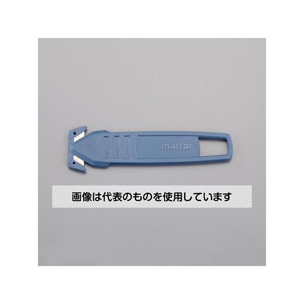 【アズワン AS ONE】実験室設備 工具類 工具、道具 ●使用者と相手側の製品のどちらも保護します ●3.2mmほどまでの厚みのものをカットできます。 ●替え刃交換不要な使い切りタイプです。 ●ブレードヘッドに、切断と穴あけの2つの機能があります。 商品の仕様 ●刃長：28mm ●刃幅：4.7mm ●刃厚：0.5mm ●全長：118mm ●サイズ：118(W)×4(D)×35.4(H)mm ●重量：13.7g ●材質：本体／プラスチック、刃／ステンレススチール ●金属として探知可能なプラスチックボディ ●ステンレス刃でさびにくい ●軽量タイプ 【※ご注意ください】商品は代表の画像を使用しています。