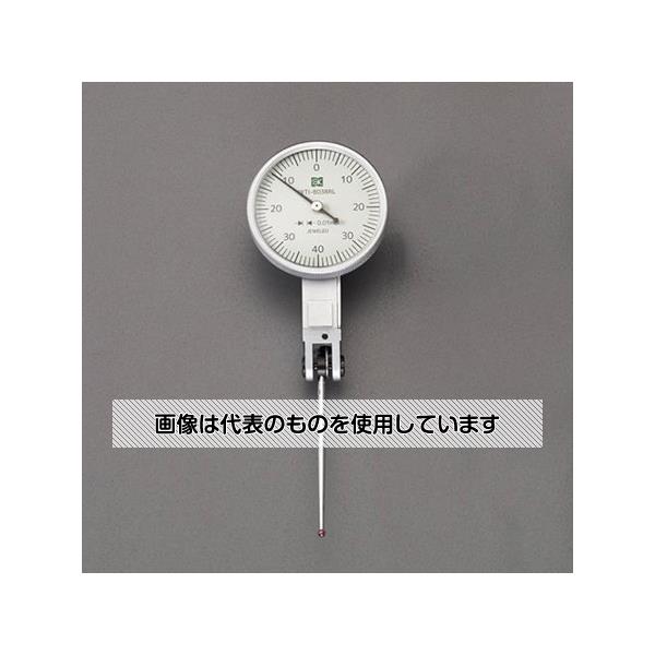 【アズワン AS ONE】実験室設備 工具類 工具、道具 ●ロング測定子タイプのてこ式ダイヤルインジケータです。 ●通常のダイヤルインジケータでも測れない深い場所の測定が行えます。 ●各軸受部に宝石を組み込んでいます。 商品の仕様 ●目量(mm)：0.01 ●測定範囲(mm)：0.8 ●目盛仕様：0〜40〜0 ●ダイヤル径(mm)：φ37.5 ●材質：本体：スチール 測定子：ルビー ●付属品：φ6mmステム(アリ溝付) φ8mmステム(アリ溝付) 測定子交換用スパナ ●測定子長さ：42mm ●目盛板は緑色 ●高い耐磨耗性 ●電気を通さない ●磁気を帯びない 【※ご注意ください】商品は代表の画像を使用しています。