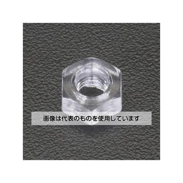【アズワン AS ONE】実験室設備 工具類 工具、道具 ●サイズはエスコ寸法図を参照ください。 ●軽量ですので、PC板、器具の固定に適しています。 商品の仕様 ●材質：ポリカーボネート ●サイズ(mm)：A：M3 B：6.4 C：2.7 D：5.6 ●ねじピッチ：0.5mm ●入数：20個 ●並目ねじ ●耐腐蝕、絶縁性 ●カラー：透明 【※ご注意ください】商品は代表の画像を使用しています。