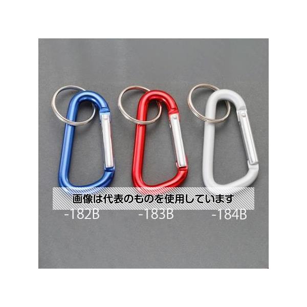 Thermometers - アズワン(AS ONE) 8x80mm カラビナフック(アルミ/レッド・10個) EA638JG-183B 入数：1パック(10個入)