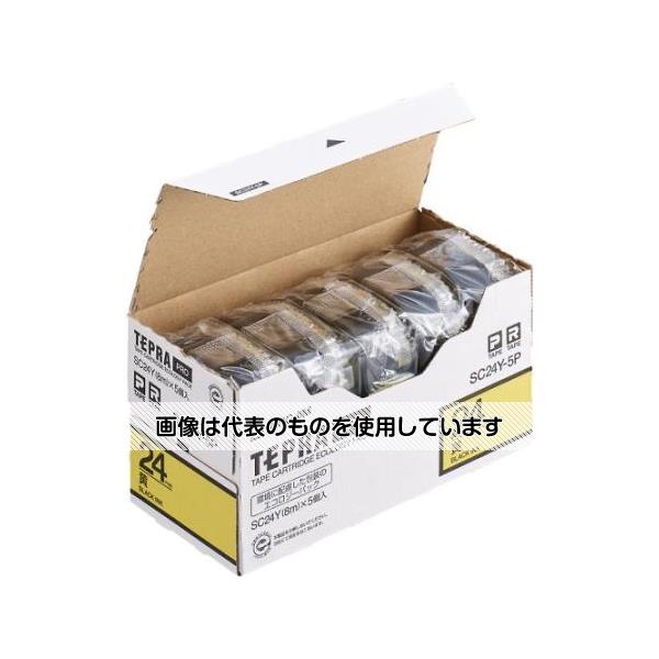 【アズワン AS ONE】実験室設備 工具類 工具、道具 ●テープ幅の合うものをお選び下さい。 商品の仕様 ●テープ幅：24mm ●テープ色：黄 ●文字色：ブラック ●入数：5 ●8m巻 ●エコマーク取得商品 【※ご注意ください】商品は代表の画像を使用しています。