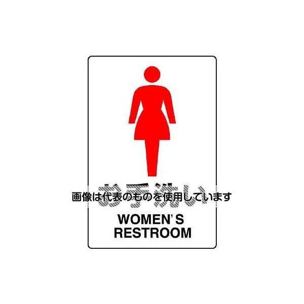 アズワン(AS ONE) 300x200mm トイレ表示板(女性表示) EA983BK-62 入数：1枚