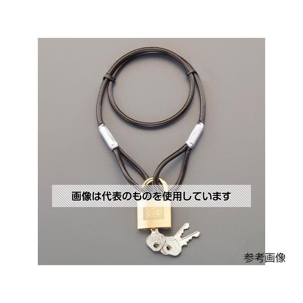 アズワン(AS ONE) φ4.3x1040mm ワイヤーロック(シリンダー錠/同一キー) EA983TT-42S 入数:1セット