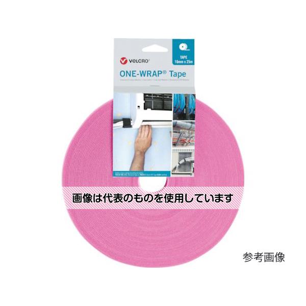 Thermometers - Velcro ONE-WRAP テープ 幅25mm×長さ25m ピンク VEL-OW64161 入数：1巻