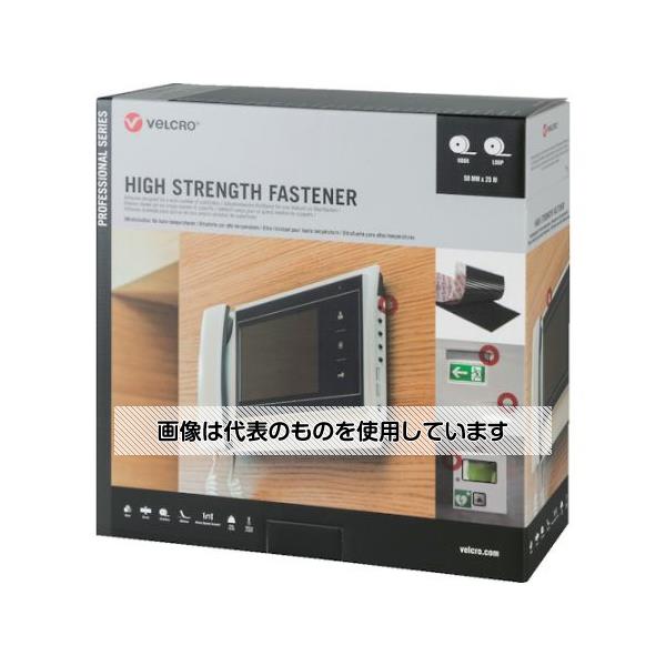 アズワン(AS ONE) VELCRO結束テープ 強力係合タイプ 幅50mm×長さ25m 黒 VEL-PS20008 入数：1巻