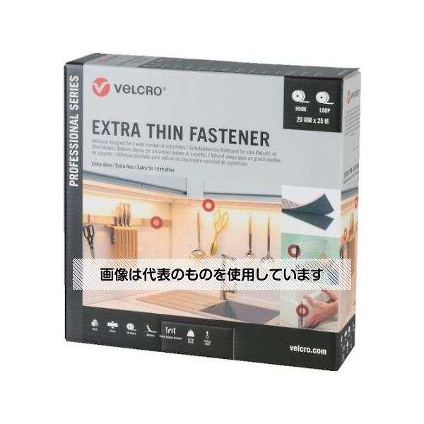 【アズワン AS ONE】実験室設備 工具類 工具、道具 ●極薄なので狭い場所や目立たせたくない場所に使用できます。 ●アルミニウム、ステンレス、化粧板、ガラスなどに粘着させて固定できます。 ●VELCRO?は何度でも脱着可能です。 ●フックとループがセットで箱に入っています。 ●お好みのサイズにカットし易いよう箱に目盛りがついています。 ●あらゆるもの固定に。 ●テープ接着面を綺麗に拭いてからご使用下さい。 商品の仕様 ●色：黒 ●幅(mm)：20 ●長さ(m)：25 ●厚さ(mm)：1.9 ●引張せん断強度(N/cm2)：30 ●使用温度範囲(℃)：-15〜60 ●最大使用荷重(kg/10cm)：3.2 ●粘着のりつきタイプ ●剥離強度：2N/cm ●材質／仕上：ポリプロピレン(PP)、ポリアミド、粘着剤／ゴム系 ●質量：700g ●原産国：スペイン ●コード番号：250-3676 【※ご注意ください】商品は代表の画像を使用しています。