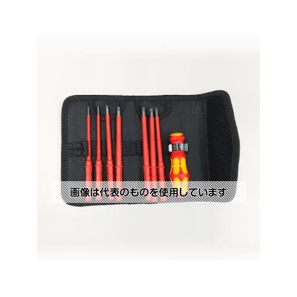 【アズワン AS ONE】実験室設備 工具類 工具、道具 ●＜セット内容＞ ●1000V絶縁 ●ドライバーハンドル ●工具袋付 ●ワンタッチ着脱式 商品の仕様 ●サイズ：T9・T10・T15・T20・T25・T27・T30(7本組) 【※ご注意ください】商品は代表の画像を使用しています。