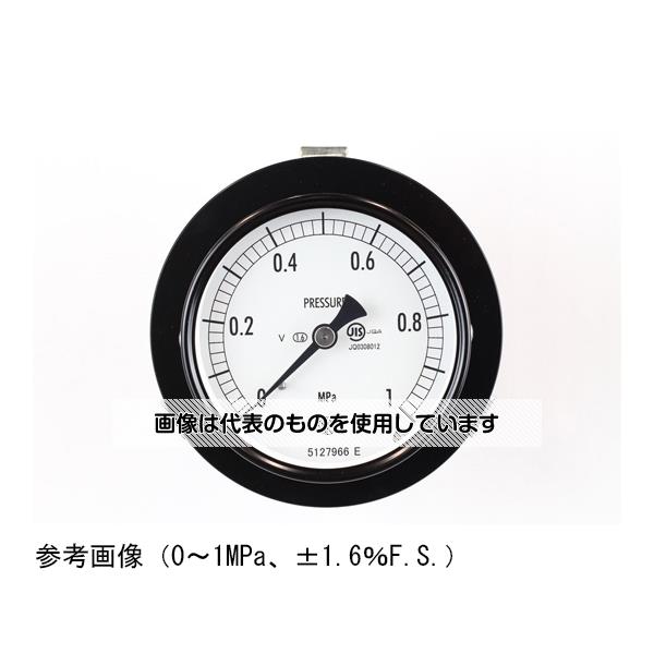 【アズワン AS ONE】実験室設備 工具類 工具、道具 ●ブルドン管の弾性変形(動き)を指針に伝える構造の圧力計で、構造が簡単なためお取扱いが容易です。また広い圧力範囲の測定が行え、幅広い分野で使用されています 商品の仕様 ●大きさ(mm)：Φ75 ●形状(取付)：埋込形D枠(取付金具) ●接続：G3/8B ●材質：黄銅 ●性能：耐振用 ●圧力レンジ：MPa_0〜1 ●精度：±1.6％F.S. ●処理：ナシ ●区分：JIS 【※ご注意ください】商品は代表の画像を使用しています。