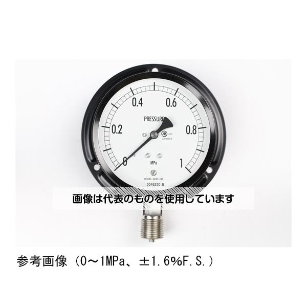 【アズワン AS ONE】実験室設備 工具類 工具、道具 ●ブルドン管の弾性変形(動き)を指針に伝える構造の圧力計で、構造が簡単なためお取扱いが容易です。また広い圧力範囲の測定が行え、幅広い分野で使用されています 商品の仕様 ●大きさ(mm)：Φ100 ●形状(取付)：立形B枠 ●接続：G1/2B ●材質：SUS ●性能：ナシ ●圧力レンジ：MPa_0〜25 ●精度：±1.6％F.S. ●処理：ナシ ●区分：JIS 【※ご注意ください】商品は代表の画像を使用しています。
