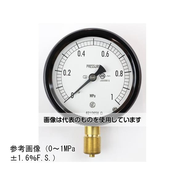 長野計器 密閉型圧力計(75Φ) 立形A枠 -0.1～1MPa BC12-131 入数：1個