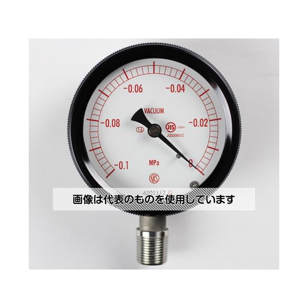 【アズワン AS ONE】実験室設備 工具類 工具、道具 ●ブルドン管の弾性変形(動き)を指針に伝える構造の圧力計で、構造が簡単なためお取扱いが容易です。また広い圧力範囲の測定が行え、幅広い分野で使用されています。 ●密閉ケースの採用により、雨露等の条件下でも使用できます。(JIS C 0920 IP43相当) 商品の仕様 ●大きさ(mm)：Φ75 ●形状(取付)：立形A枠 ●接続：R3/8 ●材質：SUS ●性能：ナシ ●圧力レンジ：MPa_-0.1〜0 ●精度：±1.6％F.S. ●処理：ナシ ●区分：JIS 【※ご注意ください】商品は代表の画像を使用しています。