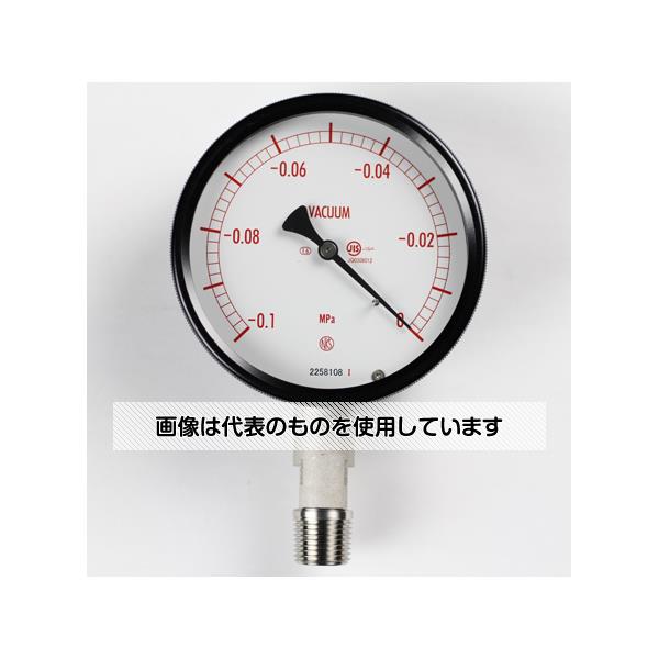 【アズワン AS ONE】実験室設備 工具類 工具、道具 ●ブルドン管の弾性変形(動き)を指針に伝える構造の圧力計で、構造が簡単なためお取扱いが容易です。また広い圧力範囲の測定が行え、幅広い分野で使用されています。 ●密閉ケースの採用により、雨露等の条件下でも使用できます。(JIS C 0920 IP43相当) 商品の仕様 ●大きさ(mm)：Φ100 ●形状(取付)：立形A枠 ●接続：R1/2 ●材質：SUS ●性能：ナシ ●圧力レンジ：MPa_-0.1〜0 ●精度：±1.6％F.S. ●処理：ナシ ●区分：JIS 【※ご注意ください】商品は代表の画像を使用しています。