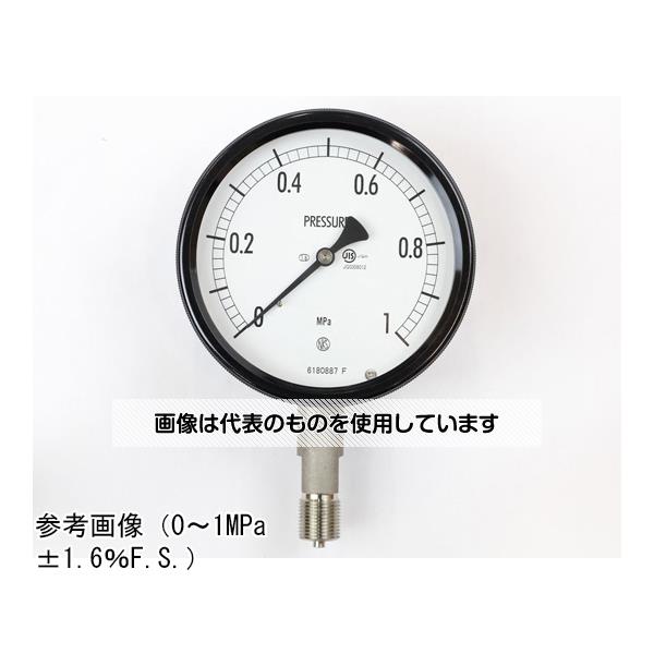長野計器 密閉型圧力計(100Φ) 立形A枠 -0.1～2MPa BE12-133 入数：1個