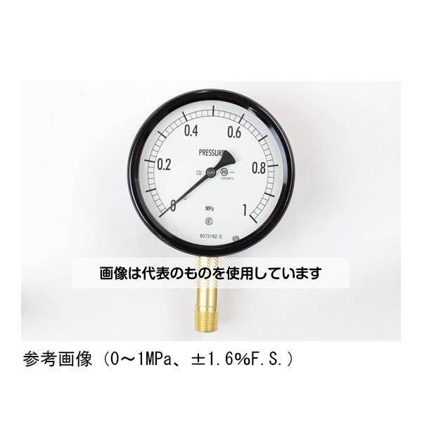 長野計器 密閉型圧力計(100Φ) 立形A枠 0.1MPa BE12-181 入数：1個