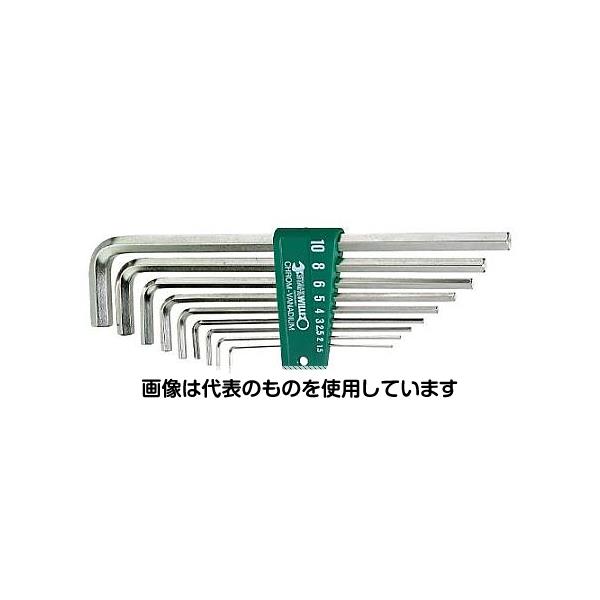 【アズワン AS ONE】実験室設備 工具類 工具、道具 商品の仕様 ●サイズ(mm)：1.5・2・2.5・3・4・5・6・8・10(9本組) ●軸長(mm)：90〜224 ●重量：410g ●クロームメッキ仕上げのロング六角棒レンチセット ●ホルダー付 【※ご注意ください】商品は代表の画像を使用しています。