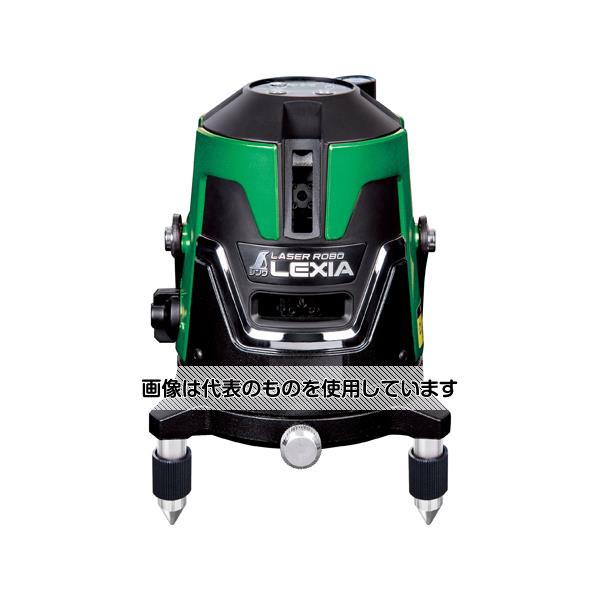 【アズワン AS ONE】実験室設備 工具類 工具、道具 ●光の強さを3段階で切り替え出来ます。強モードは明るい現場で見やすく、弱モードは暗い現場でもレーザーラインがぎらつかずに見やすく、電池が長持ちするので長時間の連続使用が可能です。 ●視認性の高いグリーンレーザーです。 ●必要なラインに切り替えて照射することで、電力消費を抑えることが出来ます。 商品の仕様 ●本体サイズ：173×128×128mm ●本体質量：1,200g ●光源：可視半導体レーザー ●出力：1mW以下(クラス2) ●波長：515〜530nm(緑)、地墨ポイント：645〜655nm(赤) ●指示精度：縦・横ライン7.5mで±1mm ●鉛直点精度：3mで±1mm ●直角精度：90°±0.03° ●通り芯精度：7.5mで±1mm ●ライン照射角：縦ライン約130°、横ライン約120° ●ライン光巾(5m)(明るさ3段階)：弱：約1.5mm、中：約1.8mm、強：約2mm ●自動補範囲：±3° ●傾斜時警告：自動補正範囲を超えるとレーザーラインが点滅(約1秒間隔) ●回転微調整範囲：360° ●制動方式：振り子+磁気ダンパー方式 ●電源：リチウムイオン電池(USB Tyoe-Cで繰り返し充電) ●電池容量：1,600mAh ●連続使用可能時間(フル照射モード)：約3.5時間 ●防塵・防水性能：IP54 ●三脚取付ネジ：W5/8インチ ●対応受光器：受光器 レーザーレシーバーII Plus グリーン用 ホルダー付 【※ご注意ください】商品は代表の画像を使用しています。